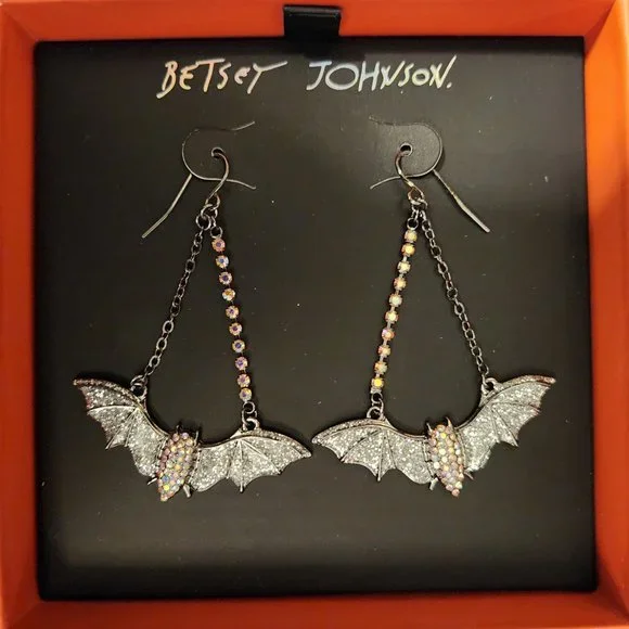 Betsey Johnson Jewelry Nwt Betsey Johnson Rhinestone Bat